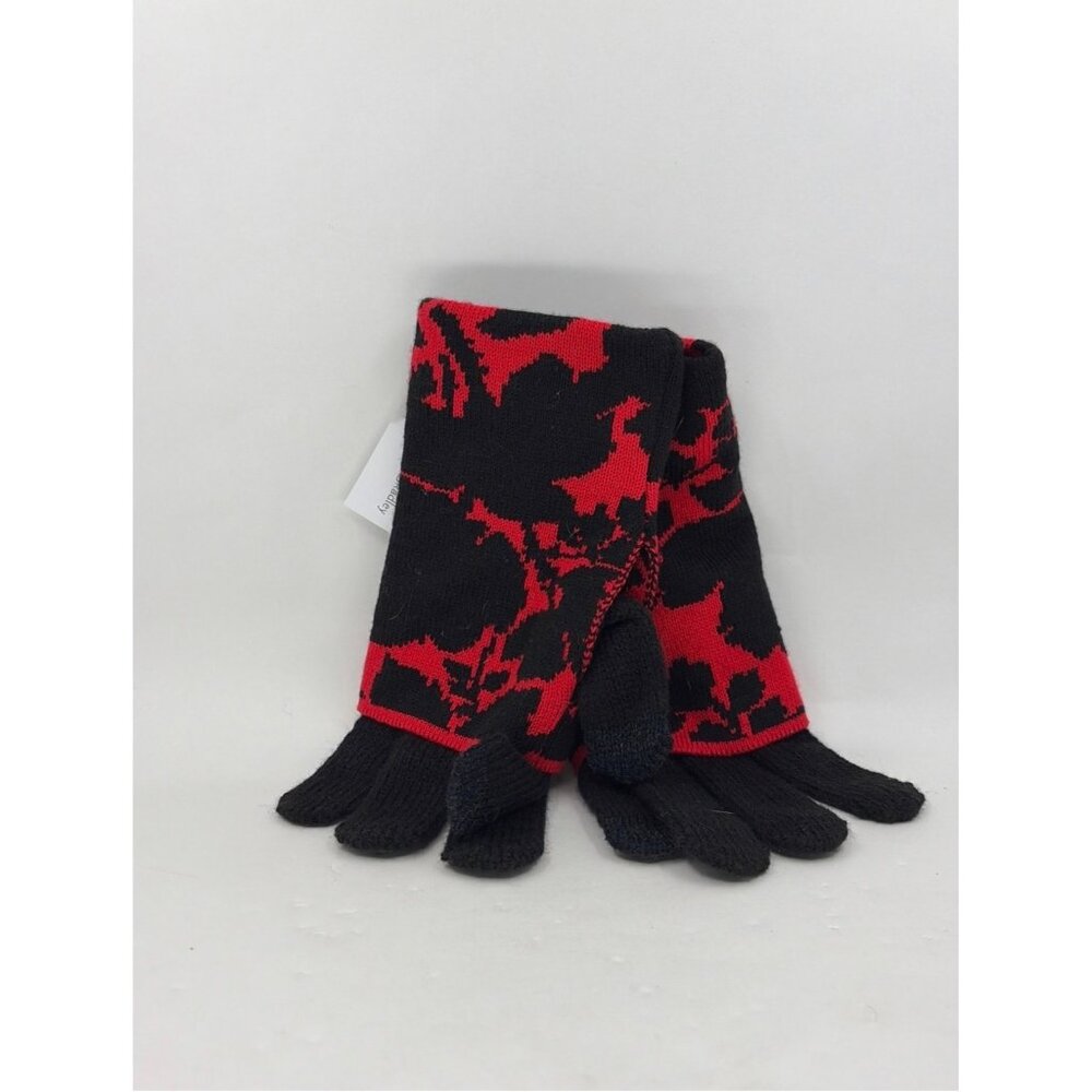 Vera Bradley Cozy Tech Winter Gloves Silhouette Floral Red and Black - NWT